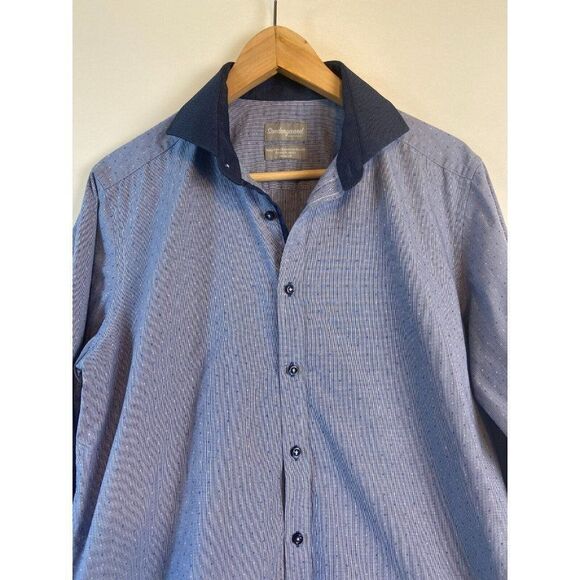 Sondergaard Men's Blue Collared Button Dress Shirt Fitted Size 41 16/32 - Picture 6 of 12